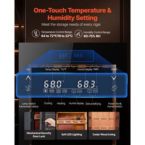 Humidor Elettrico per Sigari da 288L, 1700 Pezzi, Raffreddamento a Compressore, Umidità e Temperatura Costanti per Uso Domestico - Product Image 2