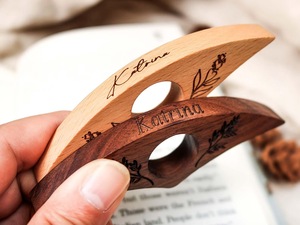 Soporte de Anillo para el Dedo para Leer Libros, Sujetador de Dedos de Madera - Product Image 5