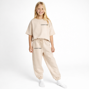 OEM 2026 New Arrival Wholesale Custom logo Clothing Summer Clothes French Terry Two Piece Sweatshirt Short <b>Sets</b> - Product Image 3