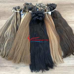 Gran oferta, cabello humano vietnamita de Color Rubio de trama ondulada Natural, sin enredos, sin desprendimiento, colores personalizados, venta al por mayor - Product Image 6
