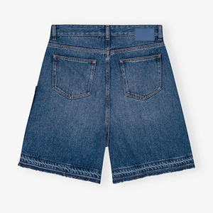 Pantalones cortos de mezclilla rectos de cintura alta, pantalones informales de estilo americano para mujer, ropa de verano, tela de algodón suave y duradera - Product Image 3