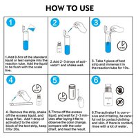 Bandelettes de test d'eau pour la détection du phosphate (PO4³-) de 0 à 500 mg/L, pour l'eau potable, l'agriculture et l'aquaculture, 50 bandelettes
