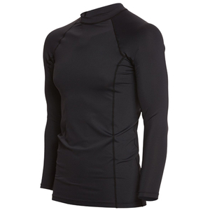 Men's <b>Black</b> Long Sleeve Color Blocked <b>Compression</b> <b>Shirt</b> O-Neck Quick Dry Slim Fit Sporty Knitted Polyester Spandex - Product Image 2