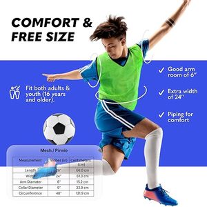 Talla única: Chalecos de entrenamiento de malla para fútbol, baloncesto – 7 opciones de color - Product Image 3