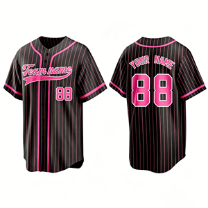 Maillot de baseball personnalisé imprimé, anti-bactérien, entièrement boutonné, uniforme sportif respirant à séchage rapide, OEM ODM, vente en gros - Product Image 4
