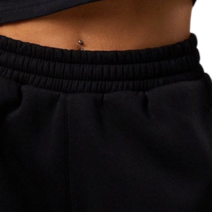 Shorts Deportivos de Felpa Negros para Mujer, Cintura Elástica, Ropa Deportiva Cómoda para Entrenamiento, Fitness, Estilo de Vida Activo - Product Image 4