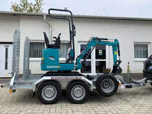Mini-excavatrice Sunward SWE08B de 1,2 tonne, excavatrice hydraulique sur chenilles avec godet de terrassement - Product Image 6