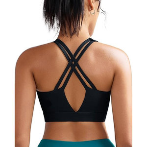Soutien-gorge de sport Solid Trader à bretelles réglables, haute performance, rembourrage amovible, confortable pour la gym, l'entraînement et le fitness, coupe courte - Product Image 2