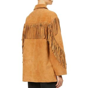 Chaqueta de Mujer con Flecos de Cuero Premium Suave y Duradero, con Diseño Tejido de Tela de Pana y Relleno de Algodón, para Uso Casual en Invierno y Trabajo - Product Image 2