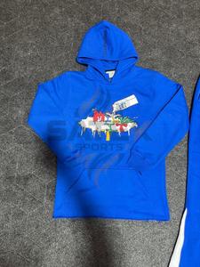 Sudadera con Capucha para Hombre de Alta Calidad, 100% Algodón, Estilo Lavado Ácido, Efecto Desteñido, con Pedrería y Serigrafía, Talla Grande XL, Otoño - Product Image 2