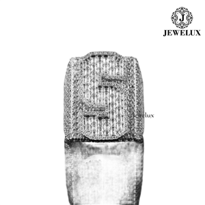 แหวนค็อกเทล Jewelux Star เงินแท้ 925 ประดับเพชรทรงกลมเจียระไนแบบเหลี่ยมเพชรพลอย สำหรับทั้งชายและหญิง เครื่องประดับหรูหราสำหรับงานปาร์ตี้ จากอินเดีย - Product Image 2