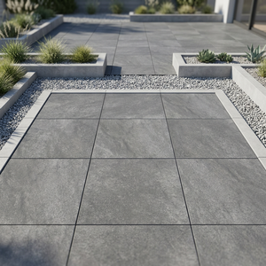 กระเบื้องปูพื้นพอร์ซเลนแบบเต็มแผ่น Vistaar Hammer Stone Nero หนา 20 มม. ขนาด 600x600 มม. 600x900 มม. R11 พร้อมกาวสำหรับปูภายนอกอาคาร เหมาะสำหรับห้องโถงและห้องน้ำ - Product Image 4