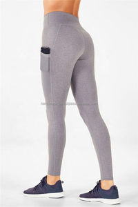 Femmes taille haute coupe ajustée panneau imprimé personnalisé travail poche Mobile Yoga vêtements actifs Legging et pantalon - Product Image 4