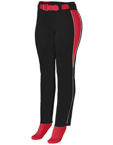 Pantalon de baseball de l'équipe de couleur personnalisée avec passepoil contrasté et fentes pour ceinture - Product Image 1