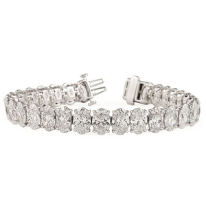 32.10 Carat Oval Lab Grown Diamond Tennis Bracelet 14K Gold VVS Clarity IGI Certified Elegant Luxury Everyday Wear - Product Image 5