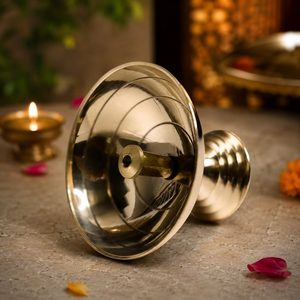 Brass Plain Diya Traditional Small <b>Oil</b> <b>Lamp</b> for Pooja Home Temple Daily Prayer Diwali Decoration Indian Religious Decor - Product Image 4