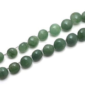 Premium 8 Inch Green Quartz Crystal <b>Stone</b> Beads Smooth Onion Shape 10.5x9 14x12 mm Strand for Jewelry Making Premium Beads - Product Image 1