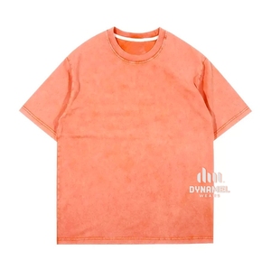 T-shirt surdimensionné en coton délavé à l'acide pour homme, style streetwear vintage, été - Product Image 3