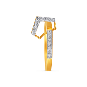 Anillo Geométrico Moderno y Único con Diseño Facetado, Anillo Minimalista Arquitectónico Chic para Mujer, Inspirado en el Art Deco - Product Image 4