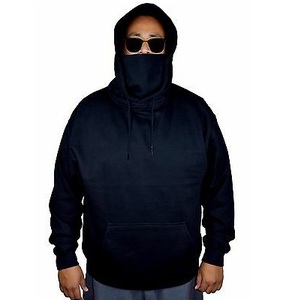 Fashionable Y2K Ninja Hood With Raglan Sleeve French Terry Autumn <b>Sweatshirts</b> Ninja Fleece Hoodies Face Cover Wear Breathable - Product Image 2