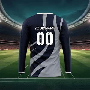 Top Quality Full Sublimation Men's Long Sleeve V Neck T-<b>Shirts</b> 3D Print Custom Design And Size <b>100</b>% <b>Polyester</b> Breathable - Product Image 5