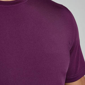 T-shirt de sport pour homme à prix d'usine, design respirant, coupe régulière, compression, vêtements de fitness unis, athlétique - Product Image 6