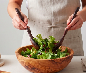Ensemble de couverts en bois poli à la main, design minimaliste, réutilisables pour le camping, la cuisine, les événements et les restaurants - Product Image 5