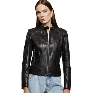 Chaqueta de Cuero PU para Mujer, Venta al por Mayor, Chaqueta de Cuero Vegano Personalizada, Fabricante de Chaquetas para Mujer - Product Image 4