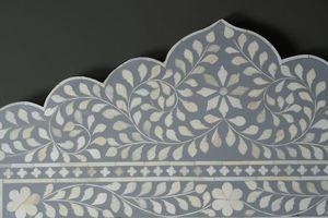 Modern Eco-Friendly Handmade Bone Wall Mirror Hanging <b>Frame</b> Rectangular Bone Inlay Floral Design Wedding Bathroom Home Decor - Product Image 5