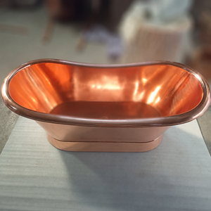 Bañera de Cobre Hecha a Mano, Bañera Independiente de Lujo para Baño Moderno - Product Image 4