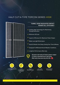 M10R ซีรีส์ Lynx ชนิด N สำหรับโมดูลพลังงานแสงอาทิตย์แบบครึ่งเซลล์สองด้านประสิทธิภาพสูง (182x191มม. 23.18% 600W-650W) - Product Image 4