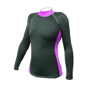 DELAWARE INDUSTRIES Custom Breathable Eco-Friendly Polyester/Nylon Rash Guard <b>Men's</b> Adult Long Sleeve <b>Swim</b> Crop <b>Top</b> Quick Dry - Product Image 4