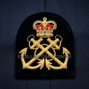 Écusson brodé personnalisé avec ancre et couronne de lauriers, à coudre sur tissu, pour uniforme ou vêtement - Product Image 5