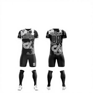 Maillot de football international professionnel ajusté, personnalisable avec le nom de l'équipe, fabrication directe, design par sublimation, ensembles respirants, style - Product Image 4