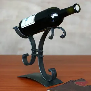 Soporte de Metal para Botellas de Vino Hecho a Mano, Diseño Vintage en Forma de Barco, Impermeable, Capacidad de 5L, para Exhibición Decorativa - Product Image 1