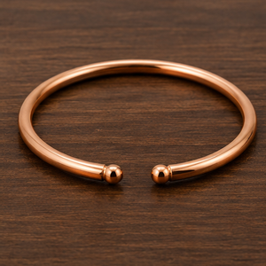 Traditional Ayurvedic Round <b>Wire</b> Solid Copper Health Bracelet Fashionable Metal Jewelry Exquisite Embossed Design - Product Image 5