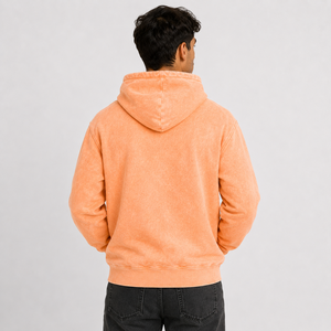 Sweat à capuche rétro pour homme en coton épais, coupe oversize, streetwear, pull brodé personnalisé, vêtements urbains décontractés en gros - Product Image 4