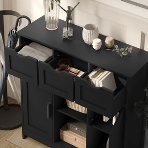 Mobili contenitori in legno con cassetti e ripiani, mobiletto decorativo per soggiorno, camera da letto, bagno - Product Image 4