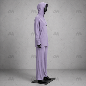 Custom Logo Modest Sportswear Muslim Women Breathable Hooded Zipper Summer Long Sleeve Gym <b>Yoga</b> Activewear <b>T</b>-<b>Shirt</b> - Product Image 2