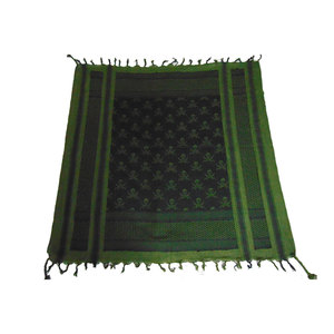 Al por mayor, pañuelo palestino hecho a mano para hombre, Yashmagh Shemagh, Keffiyeh árabe de Arafat, diseño tradicional árabe con borlas verdes, espada y calavera - Product Image 5