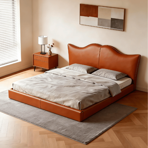 High-<b>End</b> Modern Design Queen King Size Solid Wood <b>Bed</b> Base Upholstered Headboard <b>Bed</b> Frame for Bedroom - Product Image 3