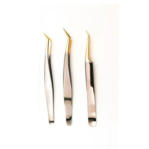 Juego de Pinzas de Acero Inoxidable de Precisión con Punta Suave para Extensión de Pestañas - Product Image 4