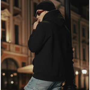 Sudadera con Capucha Oversize de Alta Calidad con Logotipo Bordado Personalizado, Unisex, Estilo Urbano de Invierno, Hombros Caídos, 100% Algodón, Sudadera para Mujer - Product Image 2