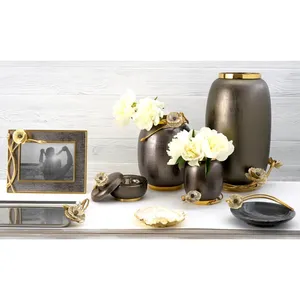 Bol décoratif moderne en céramique fait main, style américain, pour plantes, pièce d'appoint haut de gamme jetable pour fêtes et intérieurs contemporains - Product Image 5