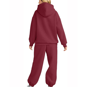 Ensembles de survêtements décontractés surdimensionnés pour femmes, de haute qualité, deux pièces, pour l'entraînement et le jogging - Product Image 2