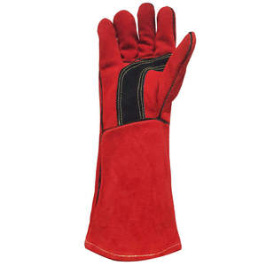 Industrial Cowhide Leather Smooth Latex-free General Purpose Tig/Mig Welding Gloves Tear-Resistant Insulated Heat Resistant <b>Fire</b> - Product Image 2