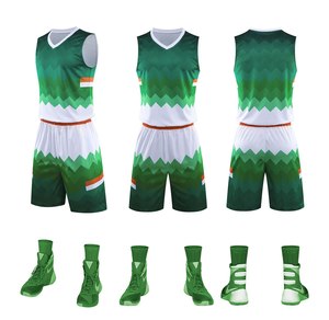 Maillot de basketball pour homme, imprimé par transfert thermique, col en V, sans manches, short, en polyester anti-humidité, personnalisable sur le devant, pour le sport - Product Image 5