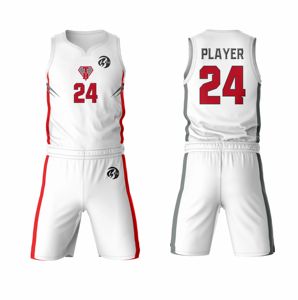 Camiseta de Baloncesto Azul para Hombre de Alta Calidad, Bordada, Sublimada, con Nombre del Equipo Personalizado, de Secado Rápido, Tejido de Malla Transpirable - Product Image 4