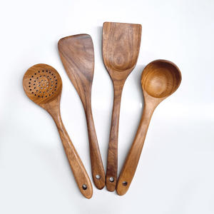 Outils de cuisine en bois personnalisables pour retourner les aliments, ustensiles essentiels pour la cuisson, kit d'outils de cuisine - Product Image 2