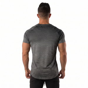 T-shirt en coton/fibre de bambou tricoté sur mesure pour homme, coupe classique, décontracté, respirant, séchage rapide, fabricant OEM à marque privée - Product Image 2